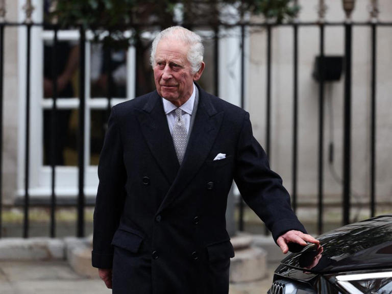 King Charles leaves the London Clinic, in London, Jan. 29, 2024. Picture via Getty Images