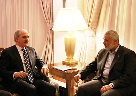 Haniyeh with Turkish Minister of Culture Numan Kurtulmuş, 20 November 2012