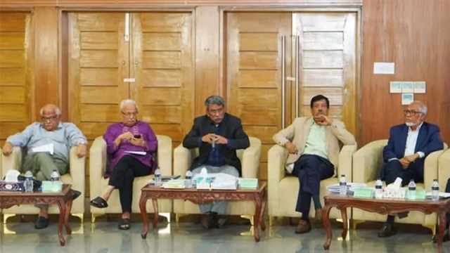 Political party representatives attend the 21st day of second-phase discussions with the National Consensus Commission on Tuesday in Dhaka.