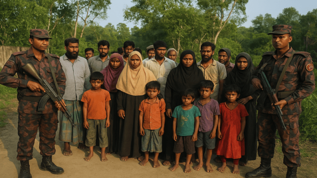BGB Detains 107 Rohingyas for Roaming Outside Camps in Teknaf