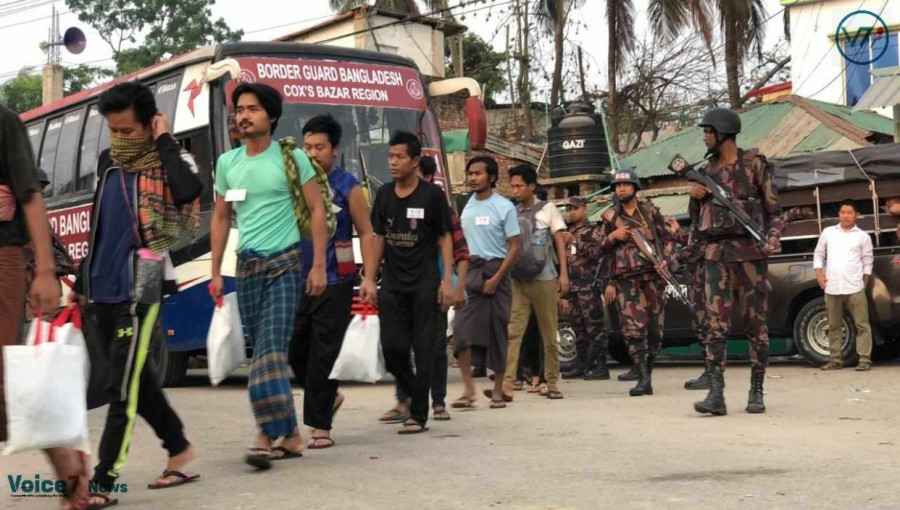 Members of the Border Guard Police (BGP) who sought sanctuary in Bangladesh during the ongoing internal turmoil in Myanmar have been repatriated, according to Border Guard Bangladesh (BGB). Photo voice7 news