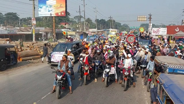 Islami Andolan Bangladesh Candidate Holds Motorcycle Rally in Madaripur-3