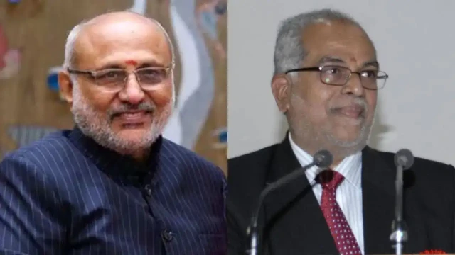 The INDIA Bloc on Tuesday nominated former Supreme Court judge B Sudarshan Reddy (right) as their candidate for Vice President, set to contest against the NDA’s nominee CP Radhakrishnan (left) in the upcoming September 9 election.