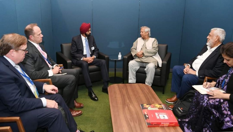 World Bank President Ajay Banga Meets Prof Yunus in New York