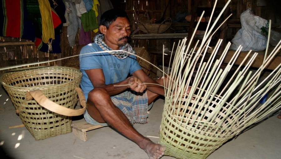 Artisans in Khagrachari display a variety of traditional bamboo and cane products, fighting to preserve their ancestral craft amidst modern challenges. Photo: Voice7 News