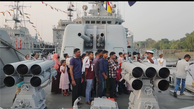 Bangladesh Navy Opens Warship to Public in Mongla on Armed Forces Day