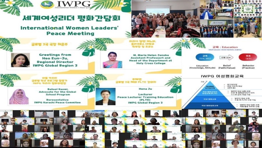 IWPG Hosts Virtual Global Peace Meeting, Highlights Women's Leadership in South Korea