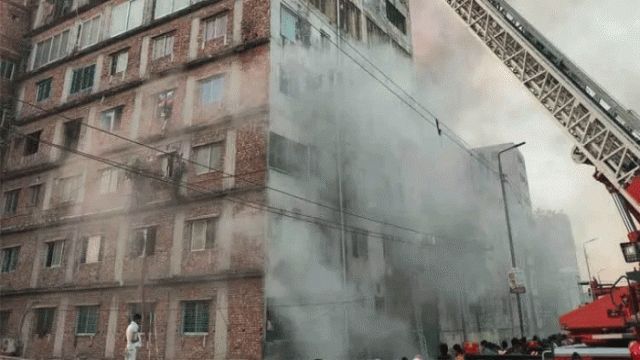 Fire Breaks Out at 12-Storey Jamela Tower in Keraniganj