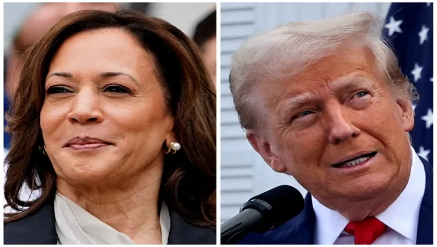 Vice President Kamala Harris and former President Donald Trump campaign across Michigan on October 19, 2024. Harris speaks to supporters in Grand Rapids, promoting her initiatives, while Trump rallies his base in Detroit, addressing key issues and recent controversies.