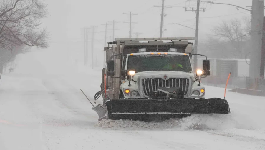 A powerful snowstorm sweeps across the U.S., leaving a trail of destruction, with widespread power outages and travel disruptions.