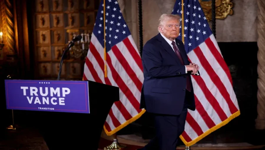 President-elect Donald Trump discusses his plans for acquiring Greenland and the Panama Canal during a press conference at Mar-a-Lago.