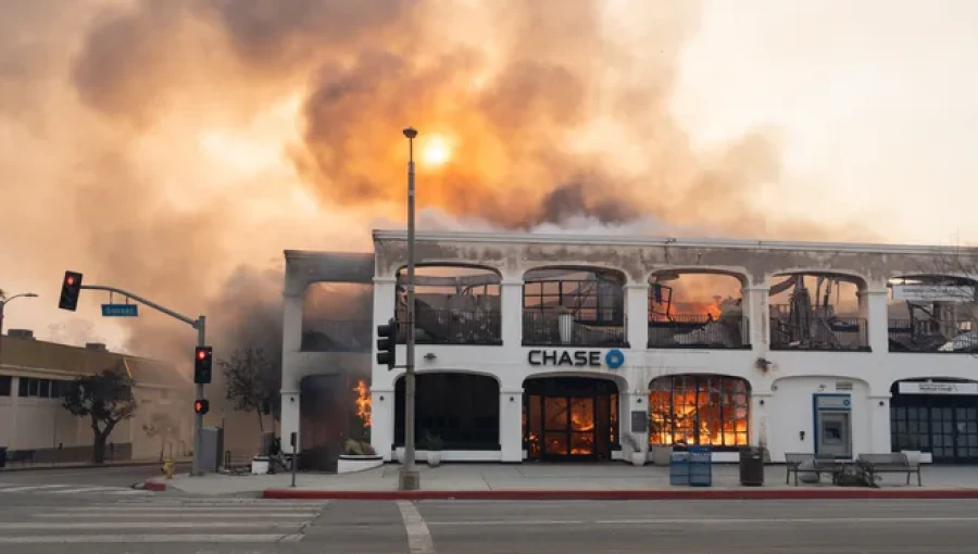 "Firefighters battle raging wildfires in Southern California, as strong Santa Ana winds and dry conditions fuel the flames across Los Angeles County. (Photo: USA TODAY)"