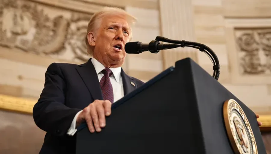 Donald Trump takes the oath of office for his second inauguration, pledging to usher in a "golden age" for America.