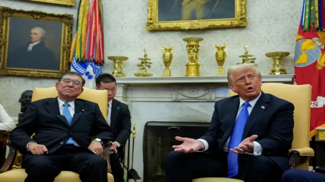 Japanese Prime Minister Shigeru Ishiba and U.S. President Donald Trump Meet at the White House to Discuss Bilateral Relations and Economic Cooperation