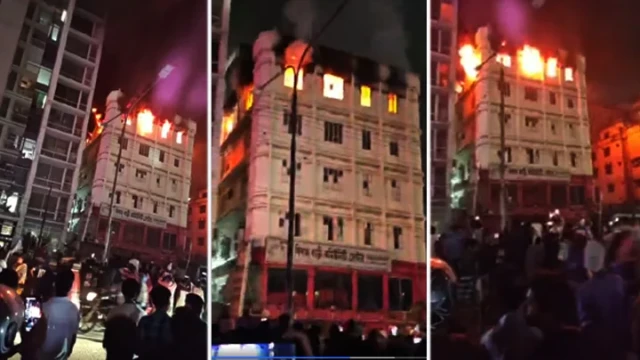 Fire Breaks Out in Multi-Storey Building at Mirpur’s Kalshi Area
