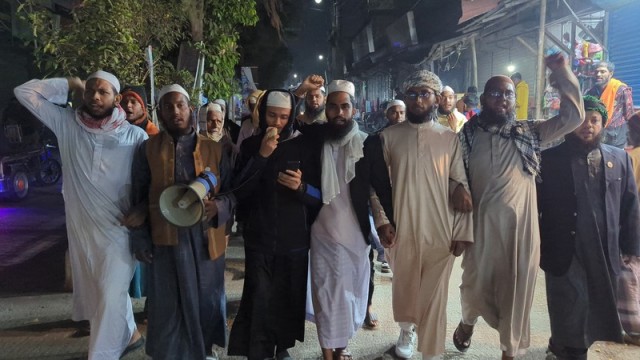 Islamic Chatra Andolan Protests Shooting of Osman Hadi in Mongla