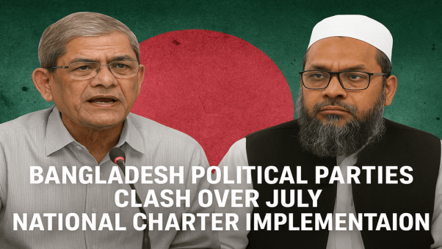 Bangladesh Political Parties Clash Over July National Charter Implementation