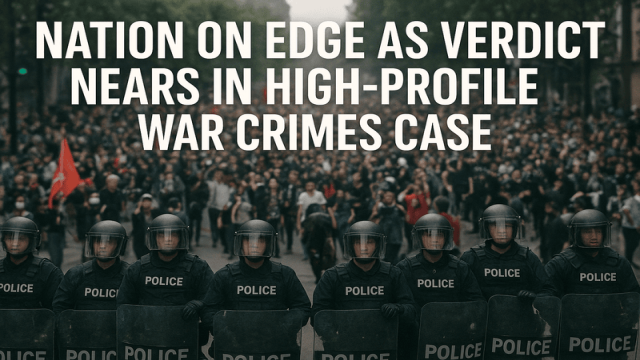 Nation on Edge as Verdict Nears in High-Profile War Crimes Case