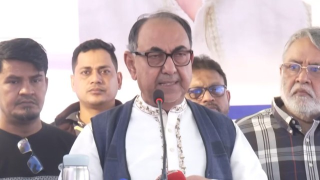 BNP Candidate Mirza Abbas Addresses Newcomers in Dhaka-8 Election Rally