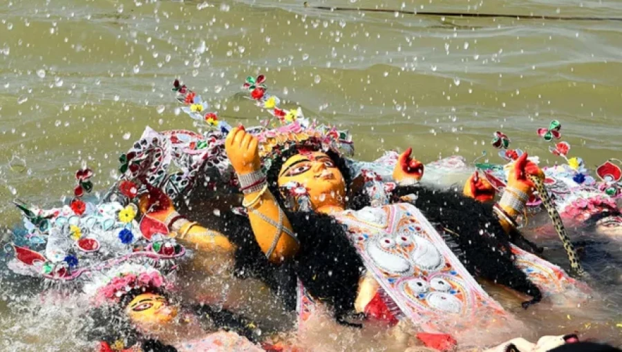 Sharidiya Durgotsava Concludes with Bijoya Dashami Processions and Idol Immersions