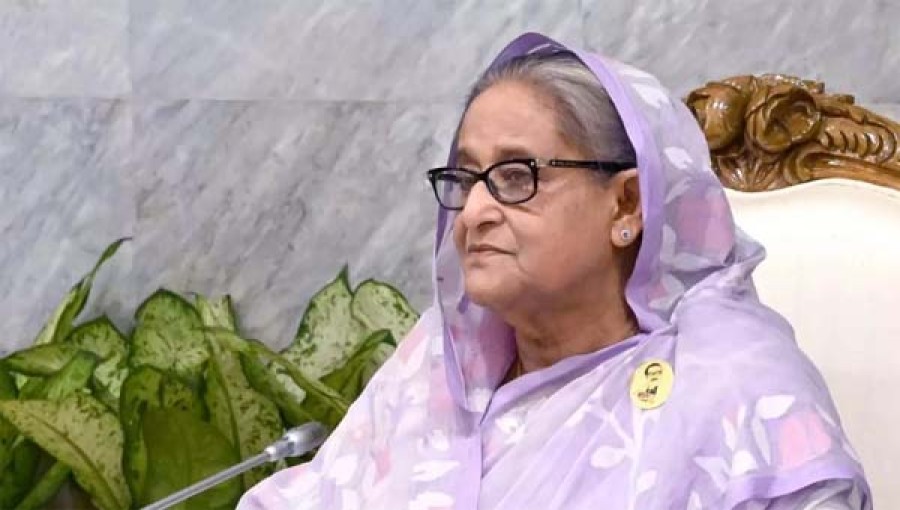 Prime Minister Sheikh Hasina chairs the Cabinet meeting held at her office in Dhaka on Wednesday.