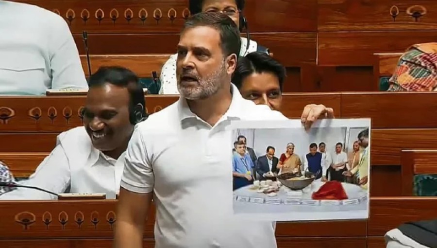 Rahul Gandhi Criticizes Modi Government During Union Budget Debate in Lok Sabha