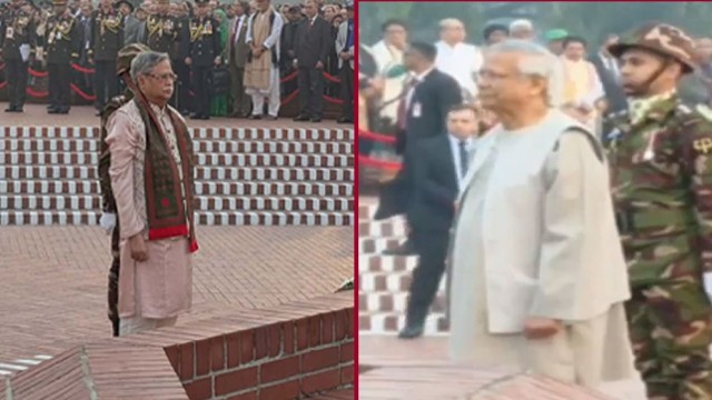 President Shahabuddin, Chief Adviser Yunus Pay Tribute to Martyrs on Victory Day