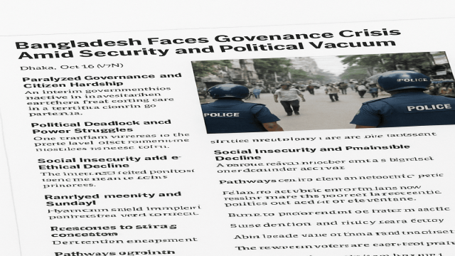 Bangladesh Faces Governance Crisis Amid Security and Political Vacuum