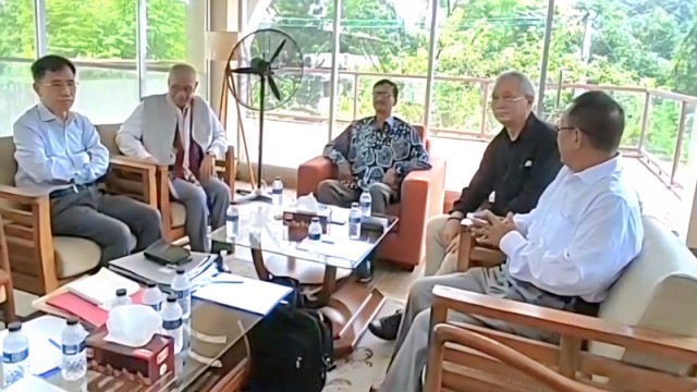Committee members attend the first CHT Peace Accord meeting under the interim government in Rangamati, July 19, 2025.