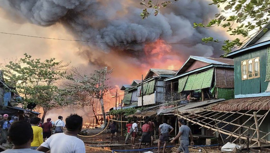 A market in Kachin State, Myanmar, where an airstrike by the Myanmar military junta killed 15 civilians and injured 10 others. The attack, which targeted a civilian area, has sparked outrage and condemnation from ethnic rebel groups and human rights organizations.