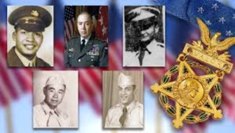 "President Joe Biden awards Medals of Honor to seven soldiers for their heroic acts during the Korean and Vietnam Wars, decades after their valorous sacrifices on the battlefield."