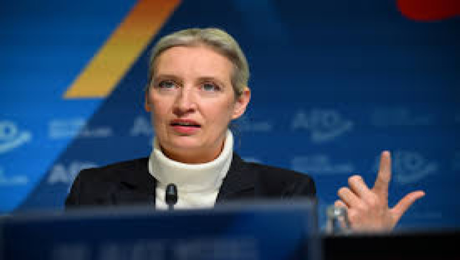 Alice Weidel, co-leader of the far-right Alternative for Germany (AfD) party, addresses a press conference in Berlin, Germany, on December 7, 2024, the day she was expected to be officially nominated as the AfD's candidate for Chancellor in the upcoming general elections.