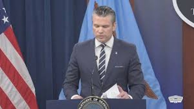 U.S. Defense Secretary Pete Hegseth speaks in Washington, June 22, 2025. He said the strike on Iran’s nuclear sites was to neutralize threats, not change the regime. REUTERS