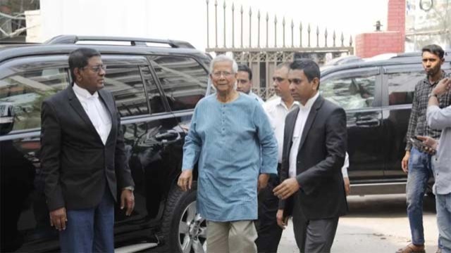 Nobel laureate Dr Muhammad Yunus at a Dhaka court on Sunday, March 3, 2024.