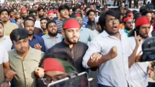 Dhaka University Students Celebrate After Sheikh Hasina Sentenced to Death