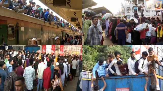 Eid Exodus Intensifies as Thousands Leave Dhaka by Road, Rail, and River