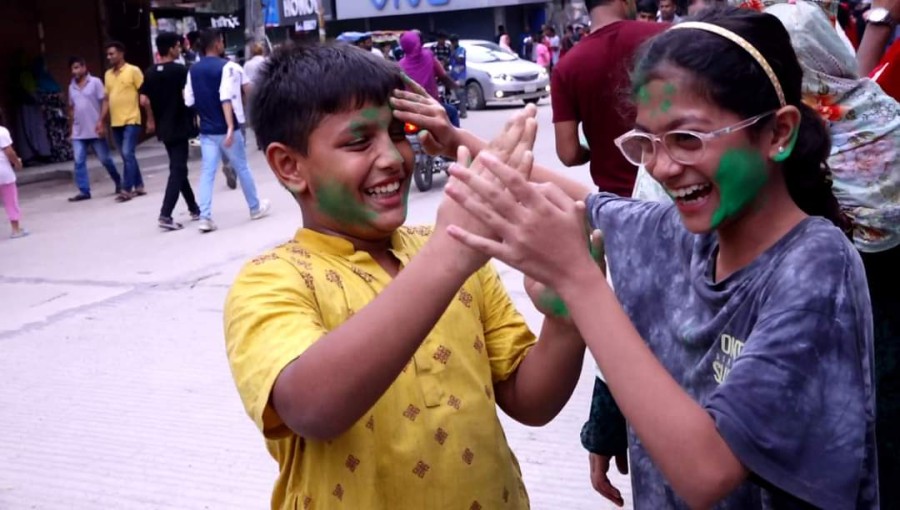 A Vibrant Moment on Victoria Road in Tangail