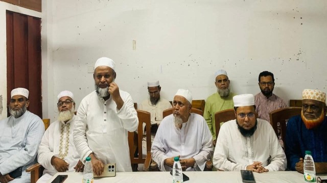 Leaders and scholars attend a special meeting organized by Jamaat-e-Islami Tangail, marking Ulama and Professionals Week at the district office in Sabalia.