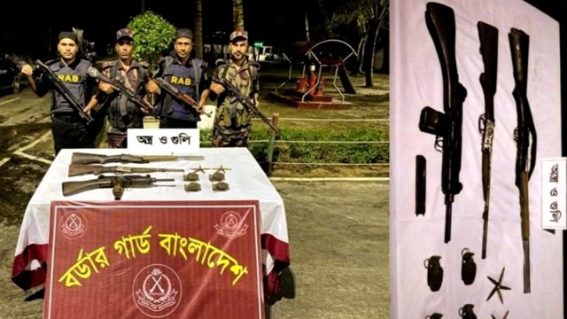 Joint Forces Raid Bandit Camp in Teknaf, Recover Foreign Arms & Explosives