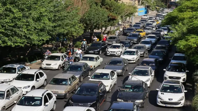 "Vehicles jam a northern highway in Tehran as residents leaving the capital amid escalating tensions between Iran and Israel. (Getty Images)"
