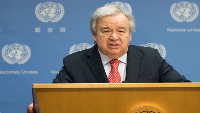 "UN Secretary‑General António Guterres addresses the press in New York on June 19, 2025, expressing deep concern over the escalating Iran–Israel tensions and warning against any further military escalation."