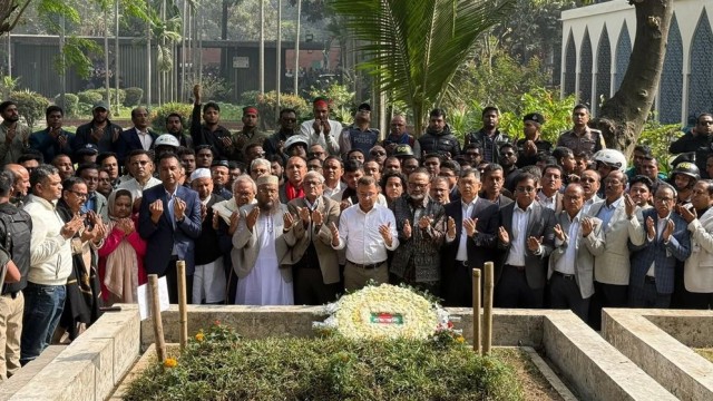 Tarique Rahman Pays Homage to Shaheed Sharif Osman Hadi and National Poet Kazi Nazrul Islam
