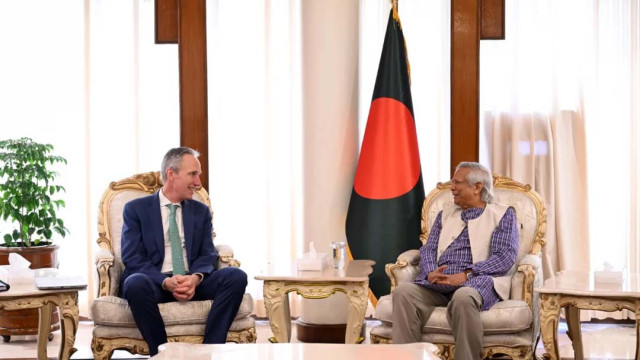 World Bank Vice President Martin Raiser reaffirms support for Bangladeshs reform agenda during a meeting with Chief Adviser Professor Muhammad Yunus at the State Guest House Jamuna in Dhaka on Tuesday, February 11, 2025.