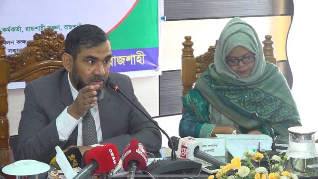 Election Commissioner (EC) Brigadier General (Retd) Abul Fazl Md Sanaullah while responding to questions from journalists after a discussion meeting organized by the Election Commission in Rajshahi on Monday, February 3, 2025