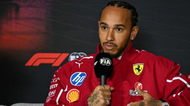 Ferrari's British driver Lewis Hamilton speaks during Thursday’s press conference at the Albert Park circuit in Melbourne Photo: AFP