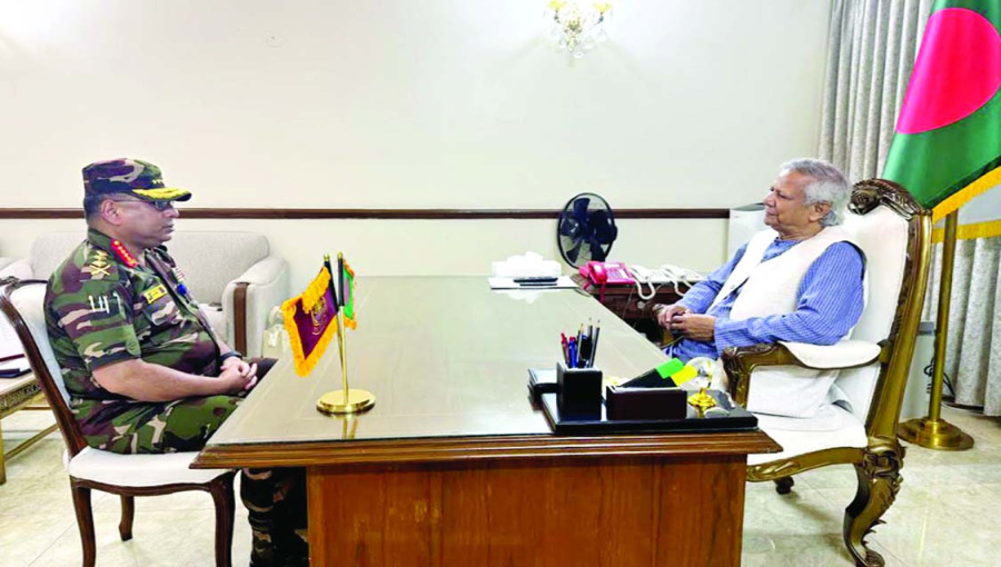 Army Chief calls on Chief Adviser Prof Yunus