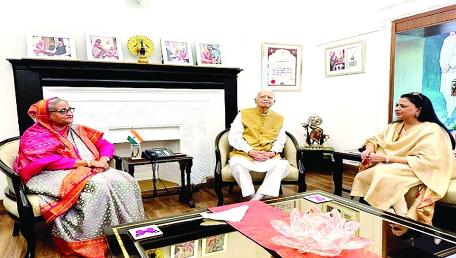 PM Hasina Meets Veteran BJP Leader Advani.