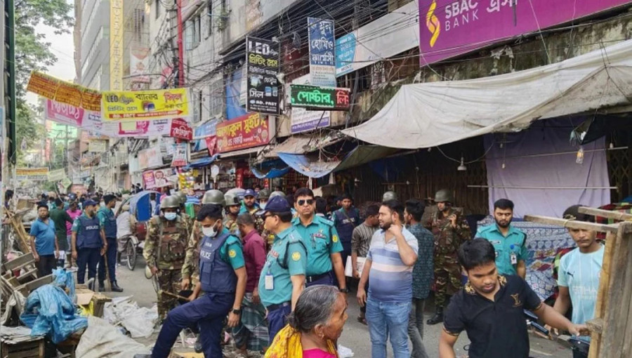 Hundreds of shops in Farmgate were demolished by joint authorities operation on Tuesday, 12 November, 2024.