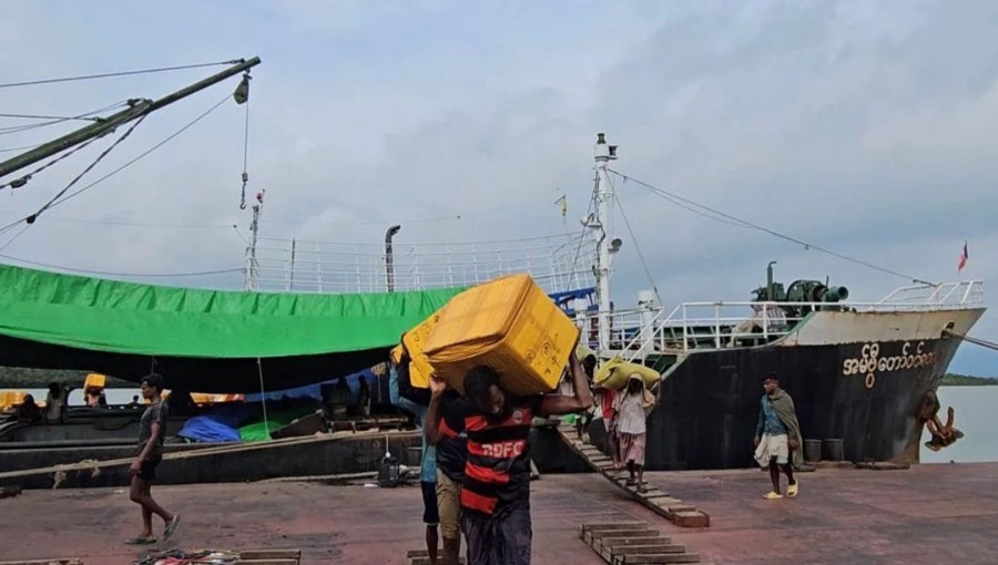 Fish cargo boat arrives from Myanmar after 9 days