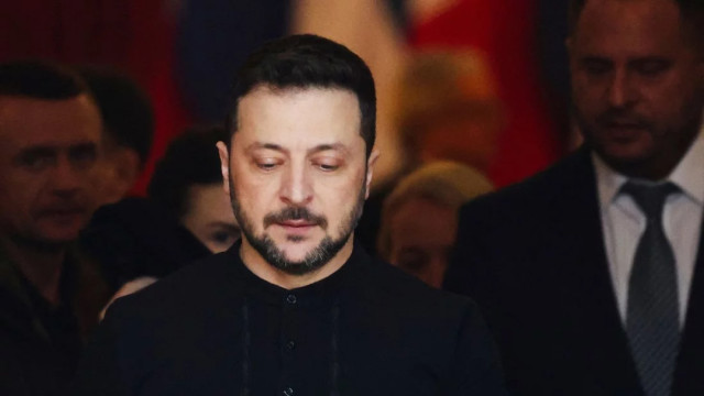 File image: Ukraines President Volodymyr Zelensky reacts as he leaves after attending a summit held at Lancaster House in central London on March 2, 2025. Photo: AFP